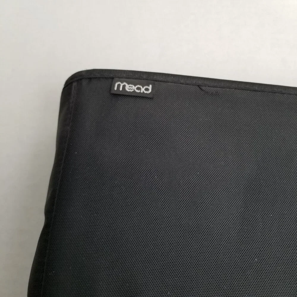 Vintage Mead Five Star Zipper Binder Black 3 Ring Organizer 1991